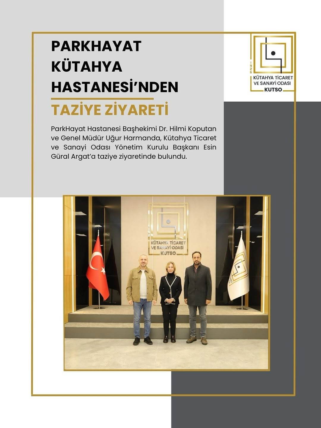 ParkHayat Hastanesi Yetkililerinden KÜTSO Başkanı'na Taziye Ziyareti