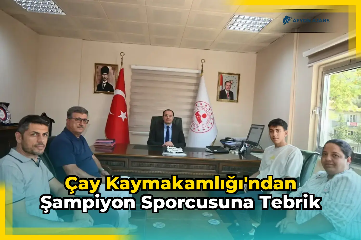 Çay Kaymakamlığı'ndan Şampiyon Sporcusuna Tebrik