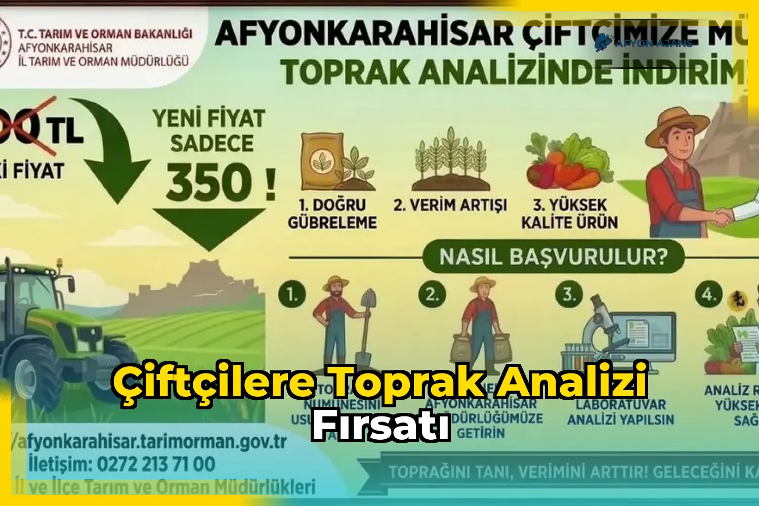 Çiftçilere Toprak Analizi Fırsatı