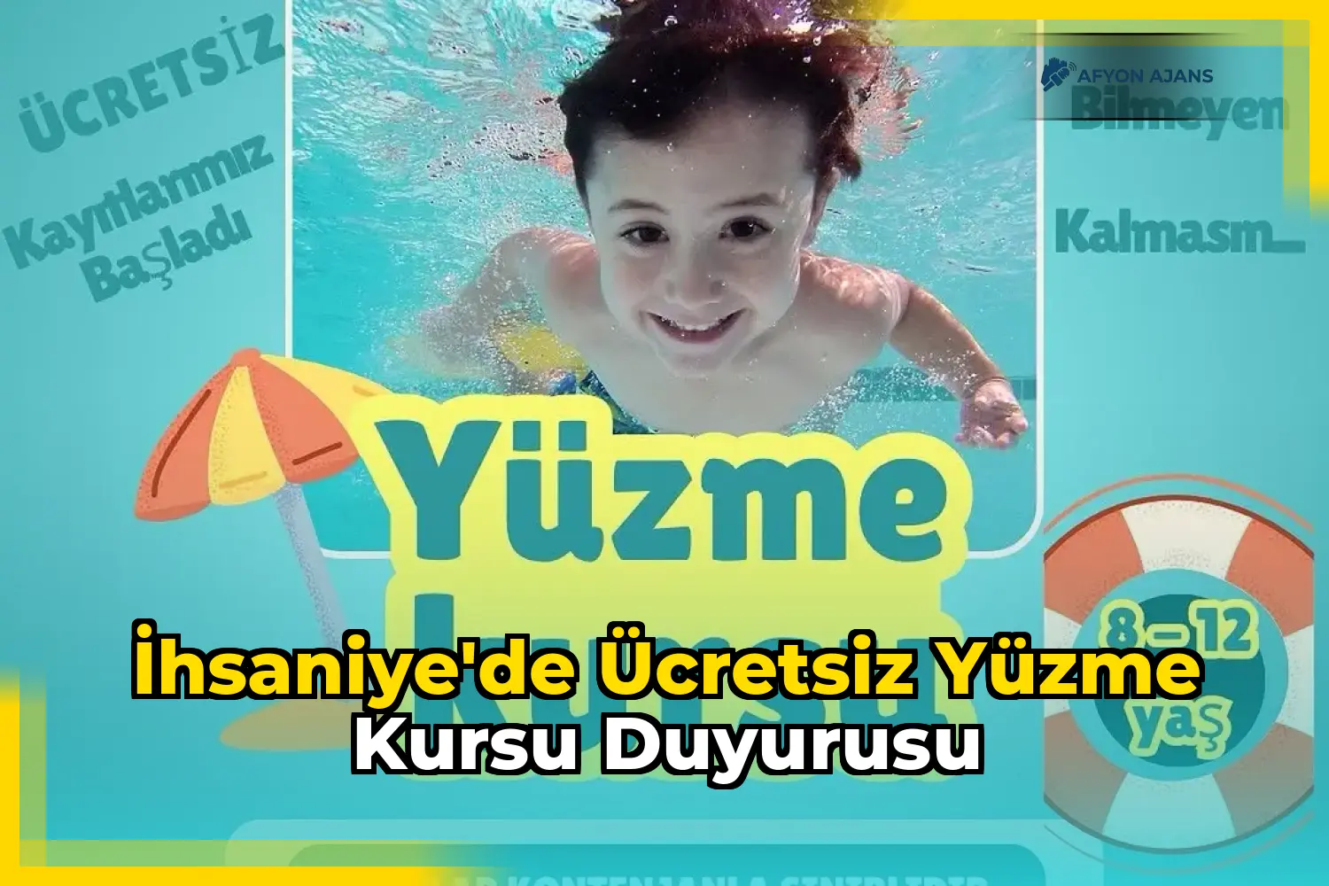 İhsaniye'de Ücretsiz Yüzme Kursu Duyurusu