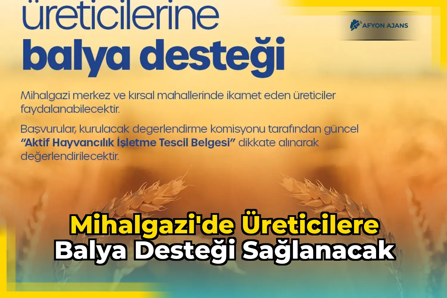 Mihalgazi'de üreticilere balya desteği sağlanacak