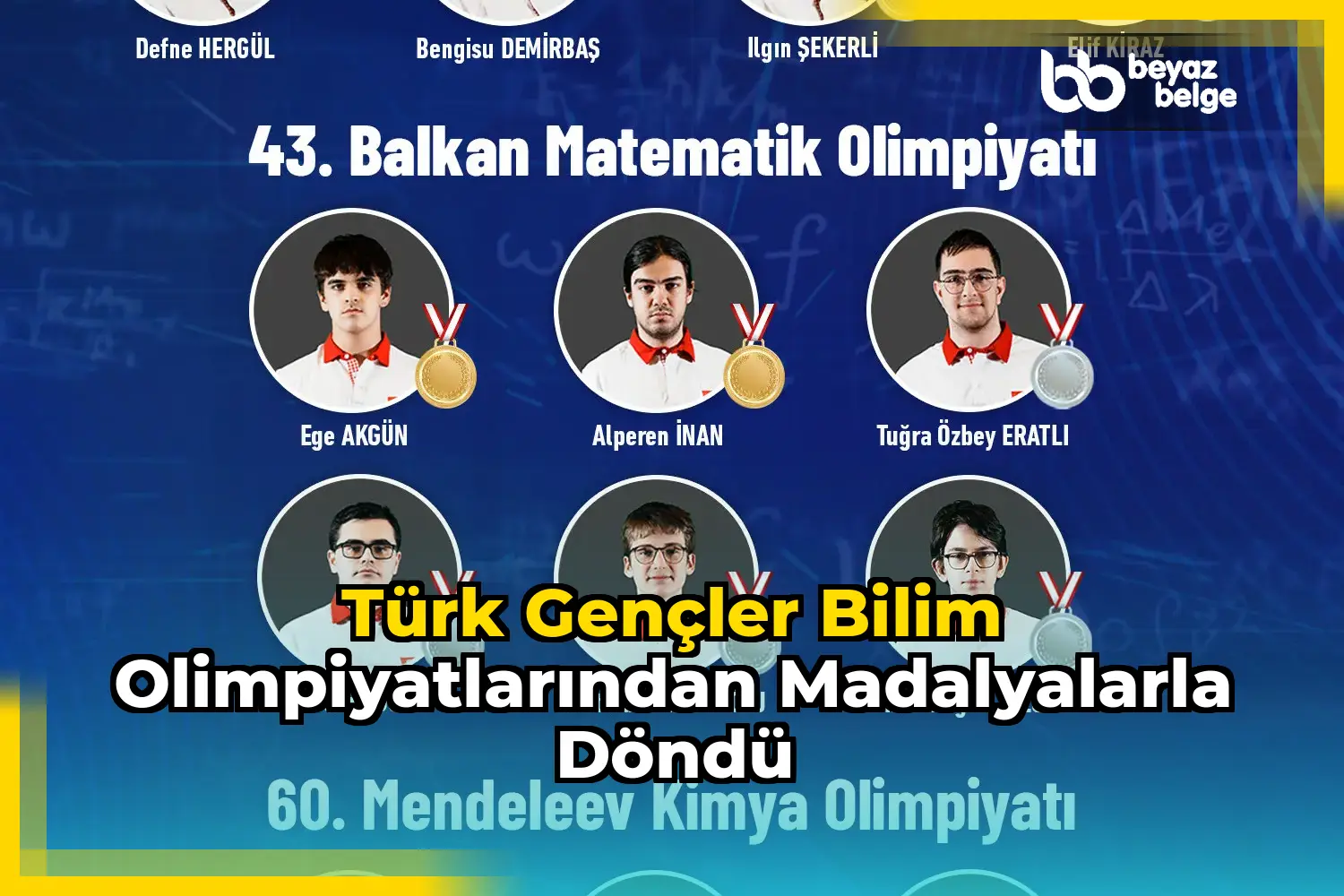 Türk gençler bilim olimpiyatlarından madalyalarla döndü