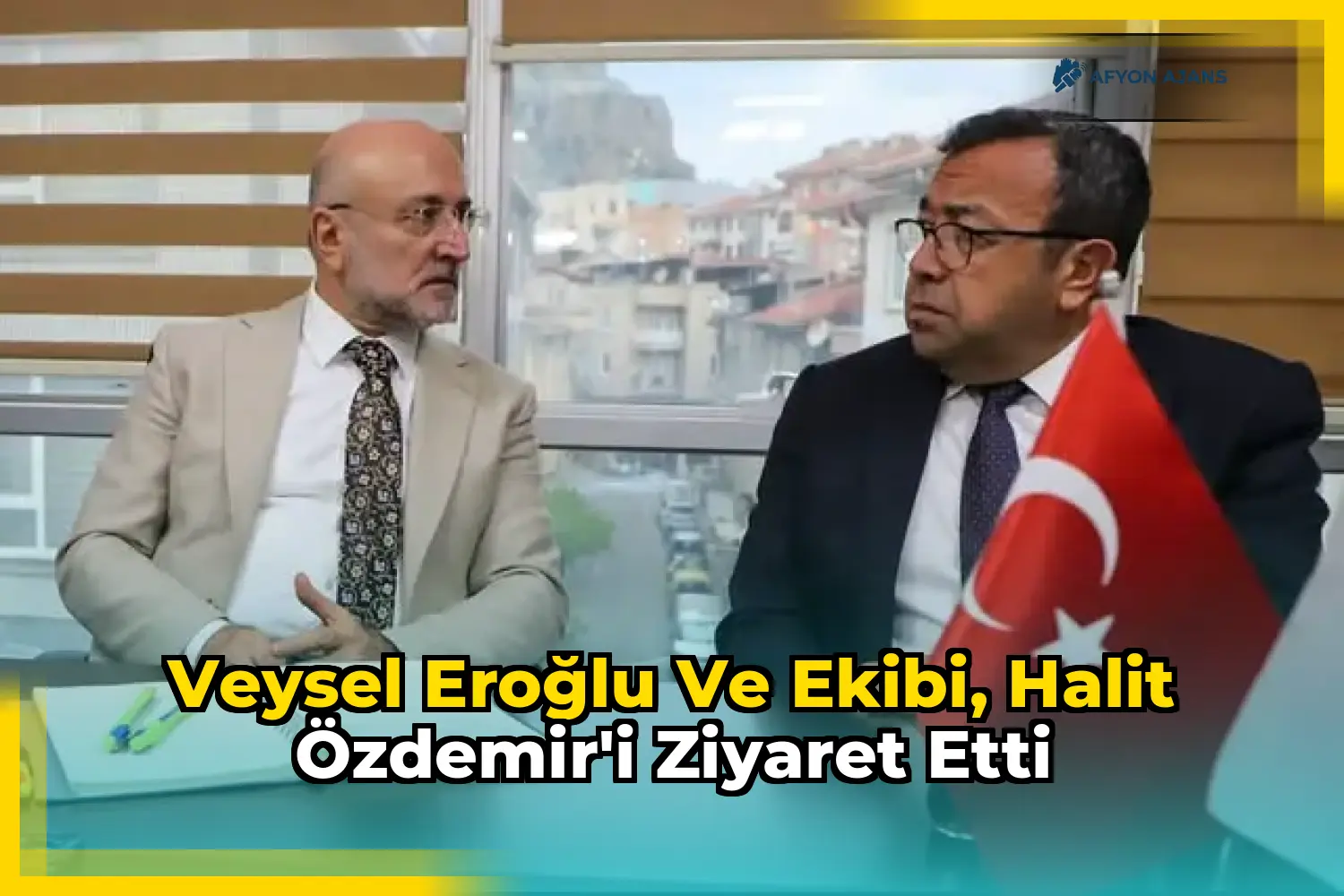 Veysel Eroğlu ve ekibi, Halit Özdemir'i ziyaret etti