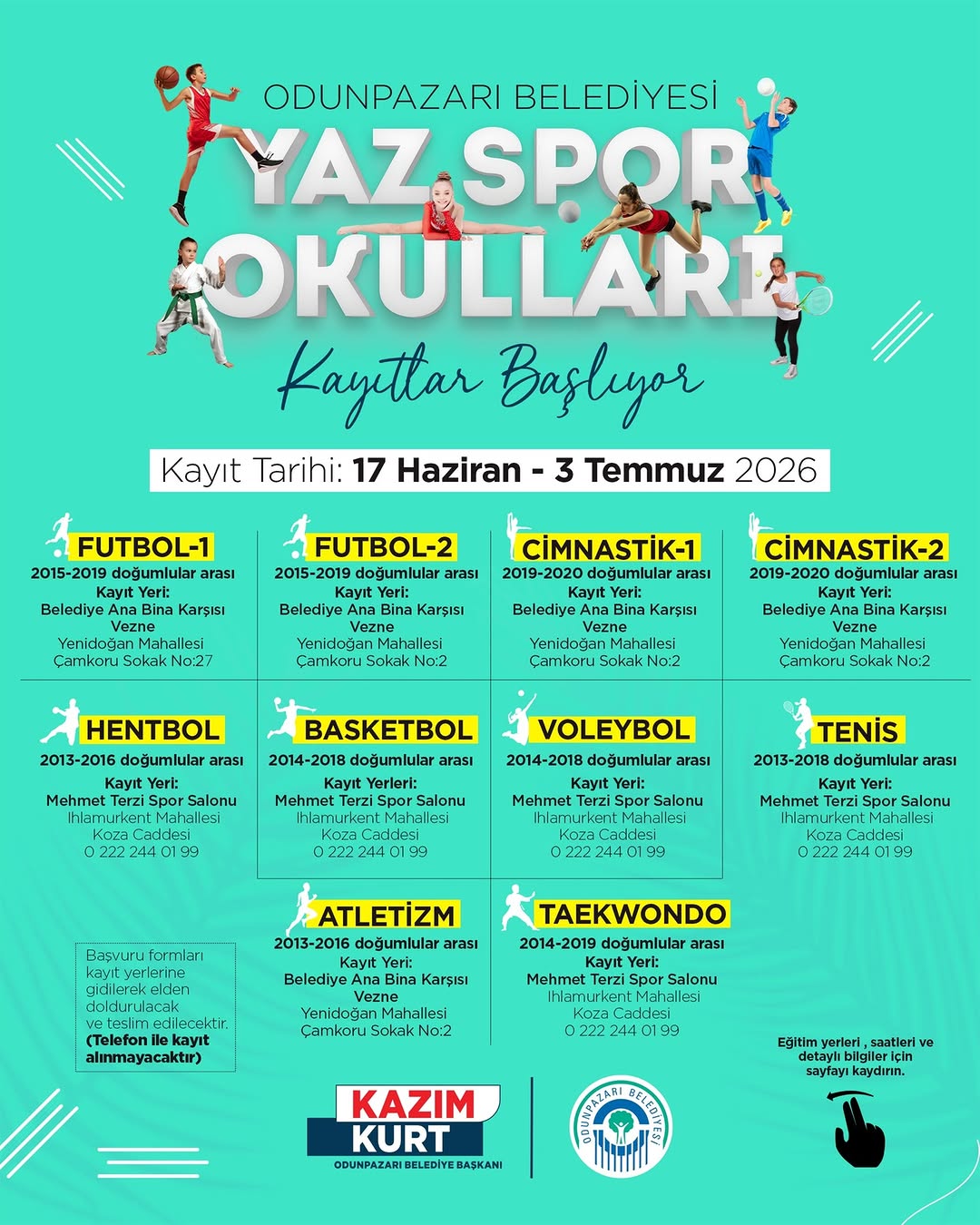 Yaz Spor Okulları Kayıtları Başladı