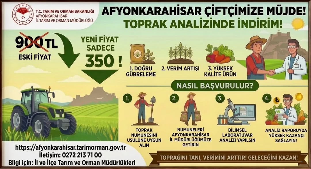 Çiftçilere Toprak Analizi Fırsatı