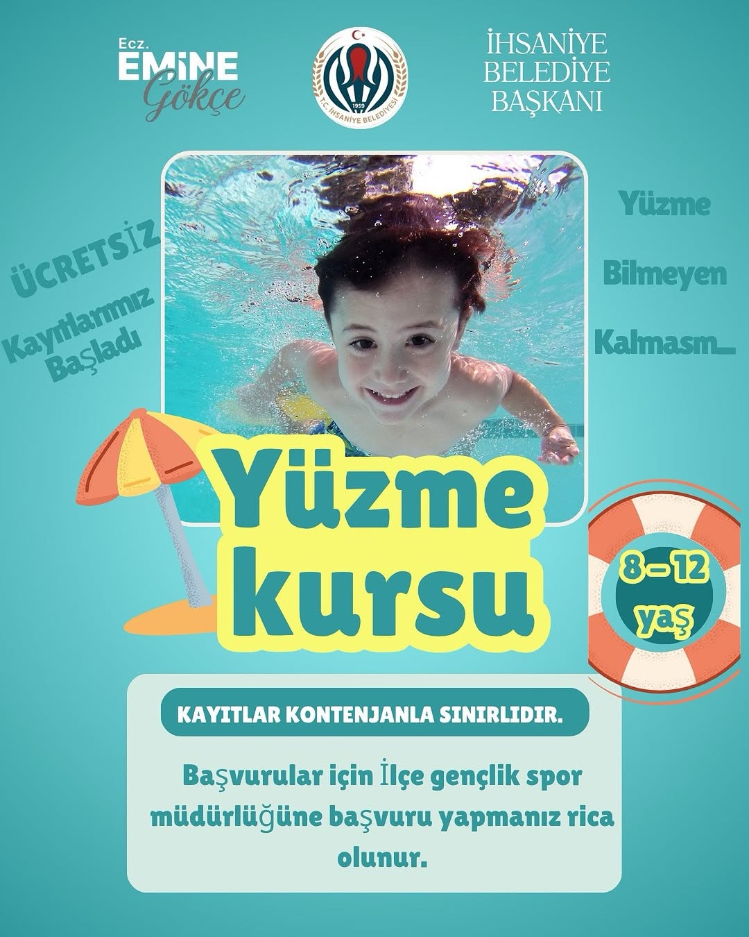 Ücretsiz Yüzme Kursu Duyuruldu
