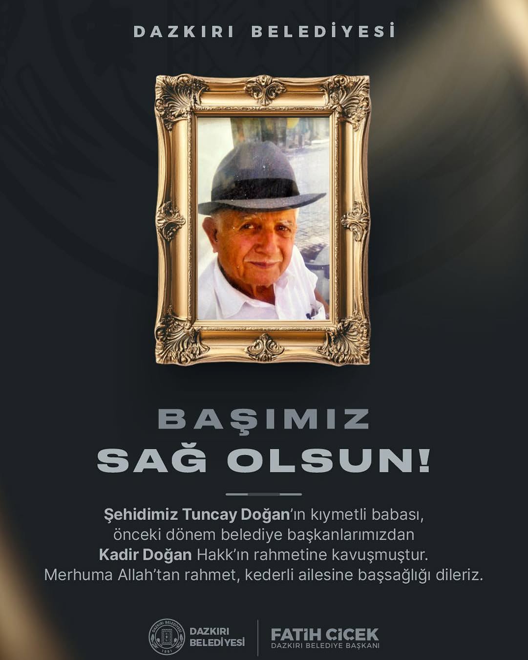 Dazkırı eski belediye başkanı vefat etti