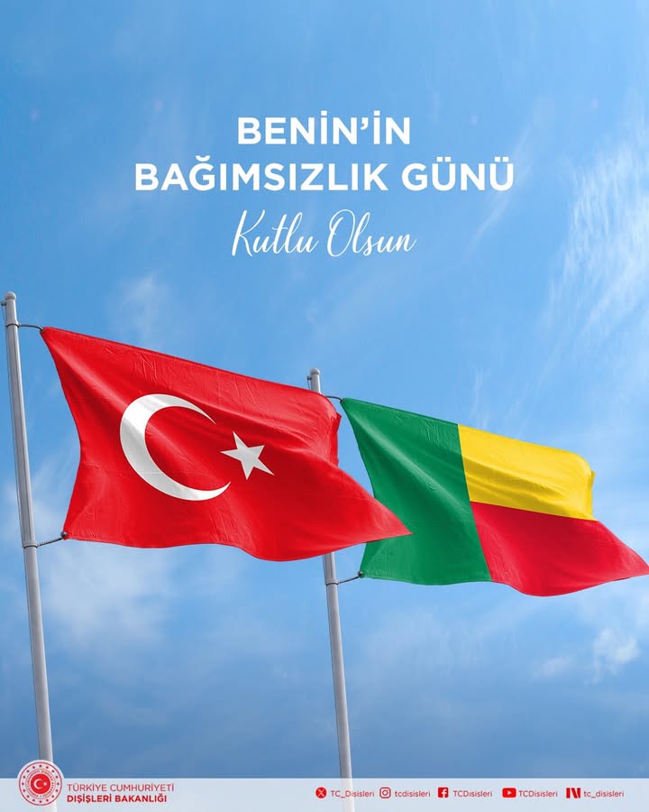 Dış İşleri Bakanlığı'ndan Benin'e kutlama mesajı