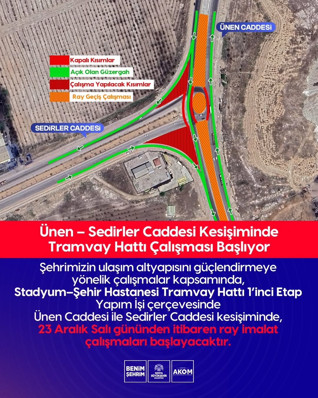 Konya Büyükşehir Belediyesi'nden Yeni Ulaşım Projesi: Tramvay Hattı Çalışmaları Başlıyor
