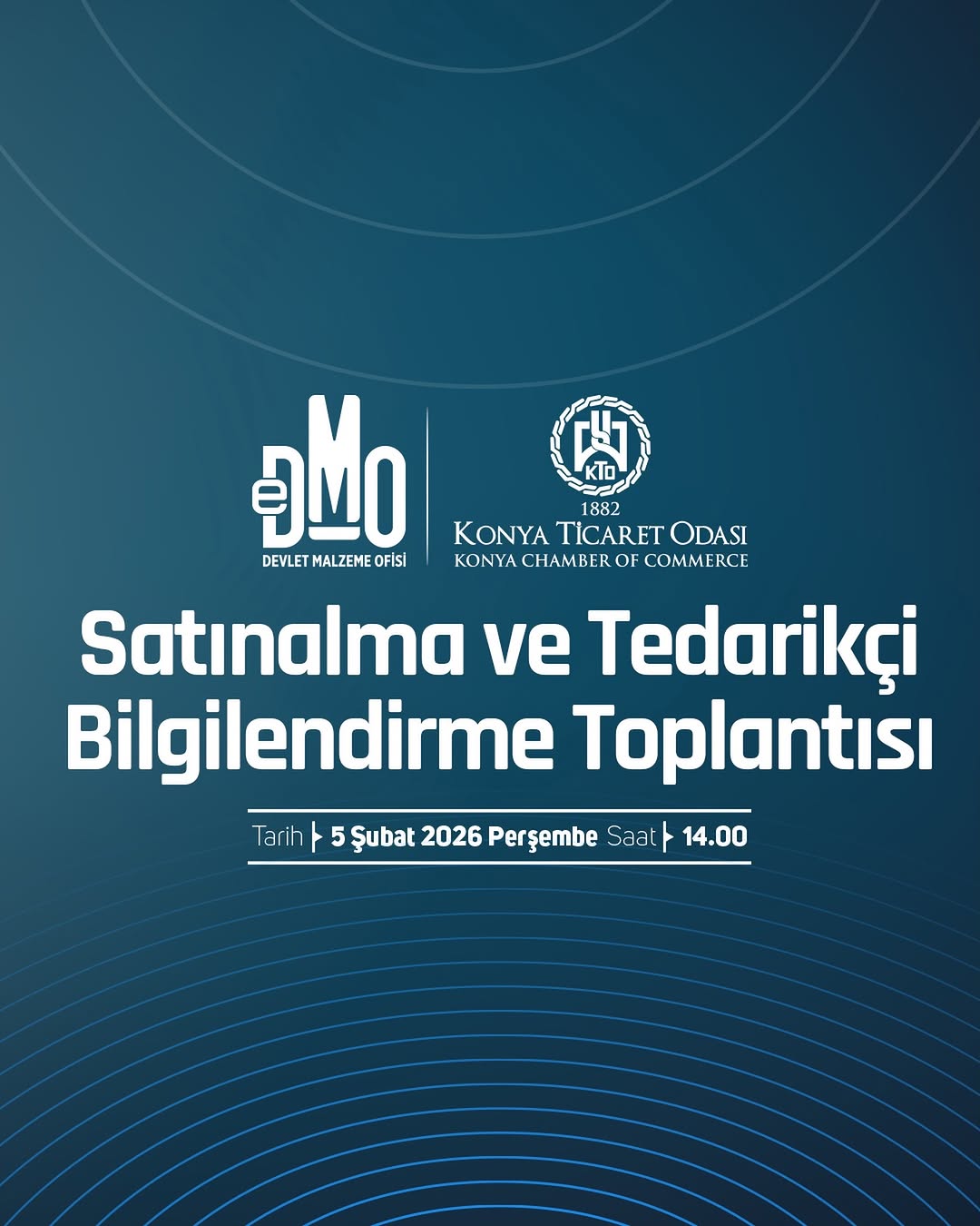 Konya Ticaret Odası'ndan Devlet Malzeme Ofisi Satınalma ve Tedarikçi Bilgilendirme Toplantısı Duyurusu