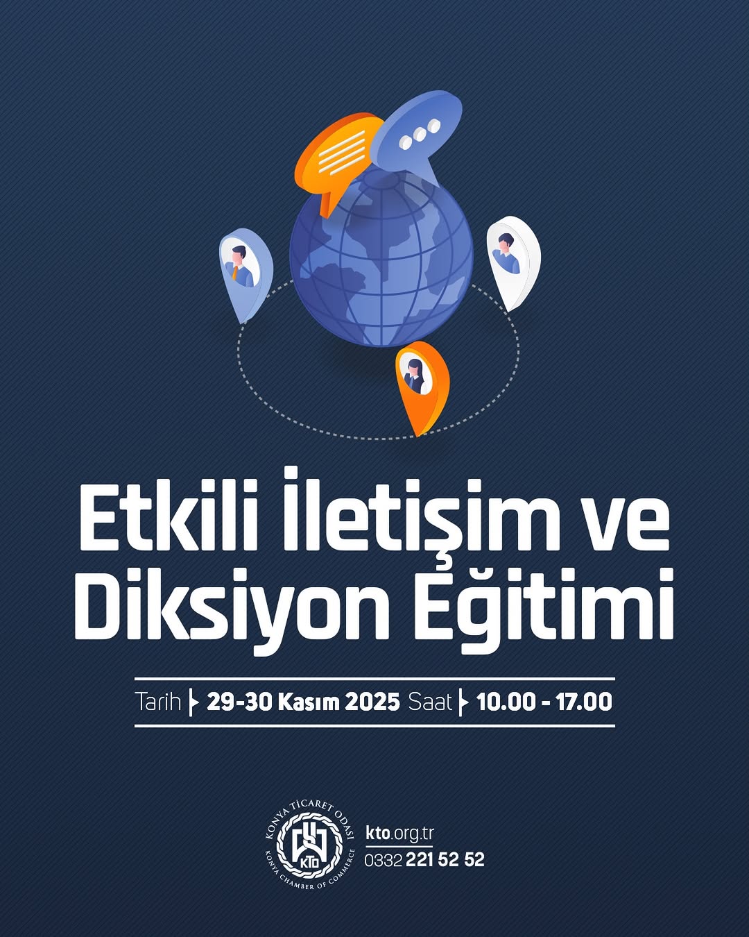 Konya Ticaret Odası'ndan Etkili İletişim ve Diksiyon Eğitimi Duyurusu