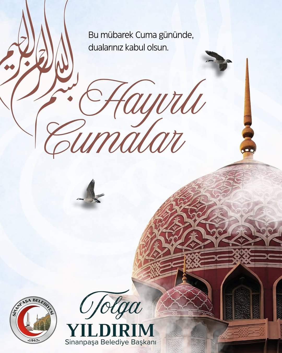 Sinanpaşa Belediye Başkanı'ndan Hemşerilere Hayırlı Cumalar Dileği