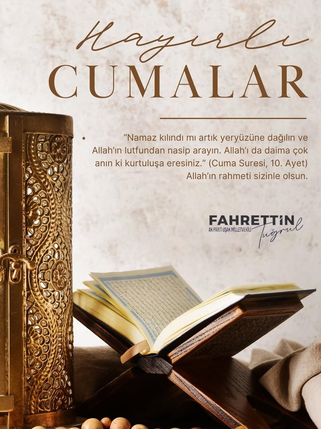 Cuma Suresi'nden Bir Ayet: Namaz Kılınca Yeryüzüne Dağılın