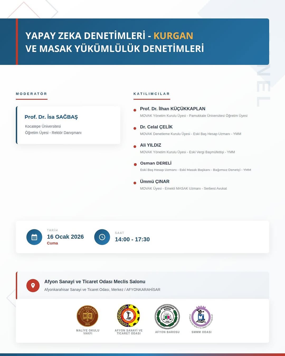 Afyonkarahisar Barosu'ndan Değerli Meslektaşlar İçin Panel Duyurusu