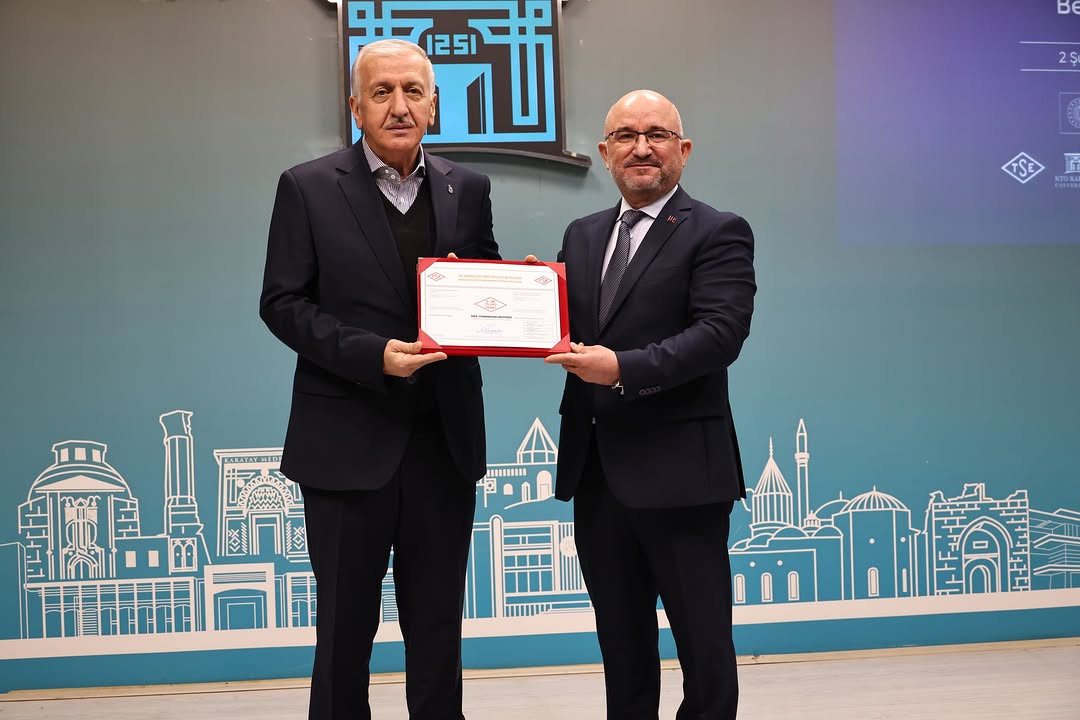 Konya Sanayi Odası, Türkiye’de TS ISO 46001 Su Verimliliği Yönetim Sistemi Belgesi Alan İlk Sanayi Odası Oldu