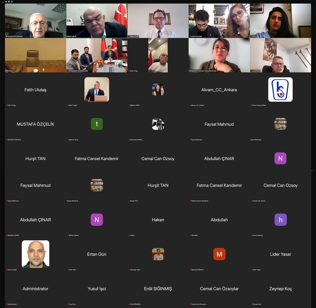 Konya Sanayi Odası ve Bangladeş Fahri Konsolosluğu İş Birliğiyle Gerçekleştirilen Tanıtım Toplantısı