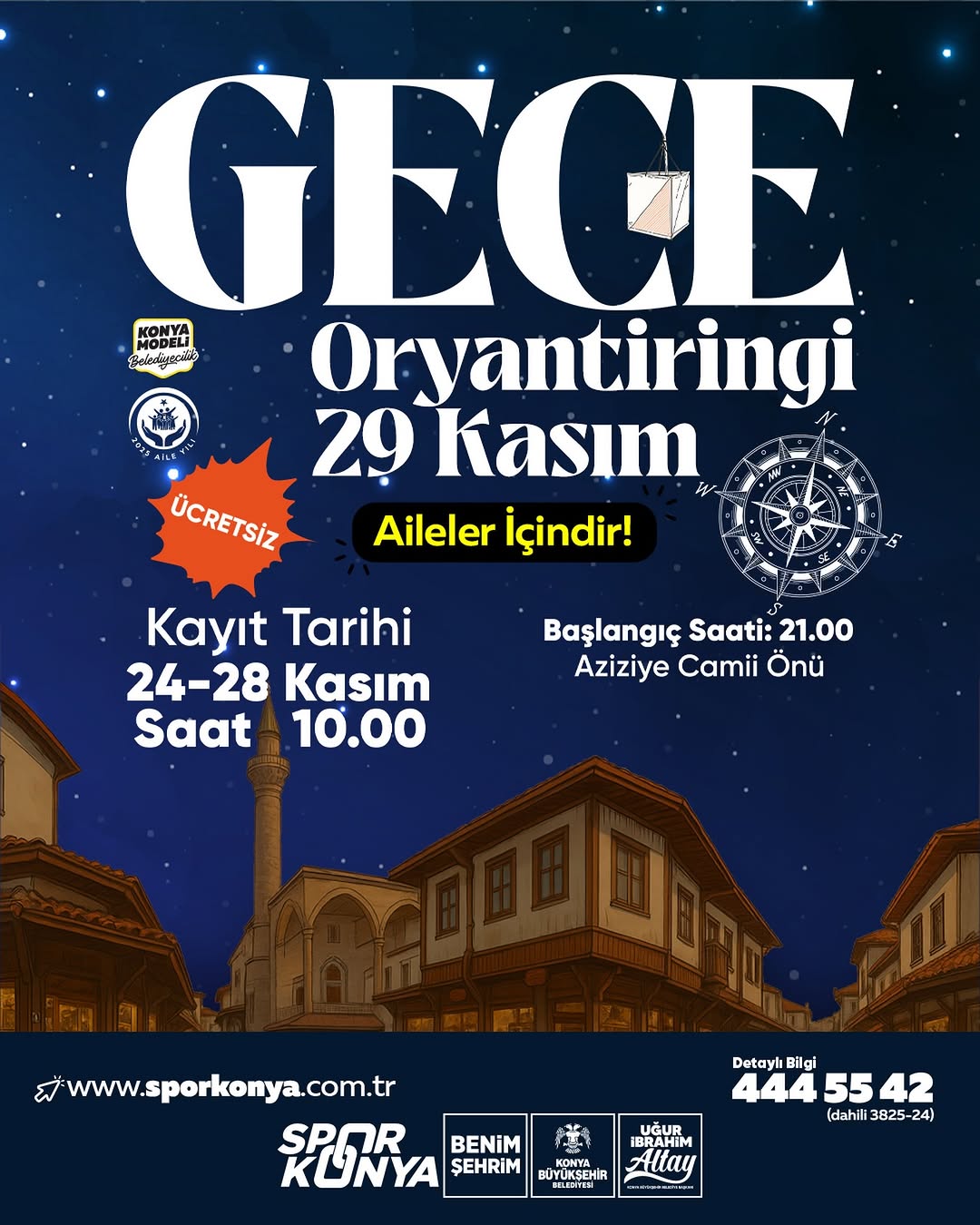 Gece Işıkları Altında Oryantiring Etkinliği Başvuruları Başlıyor