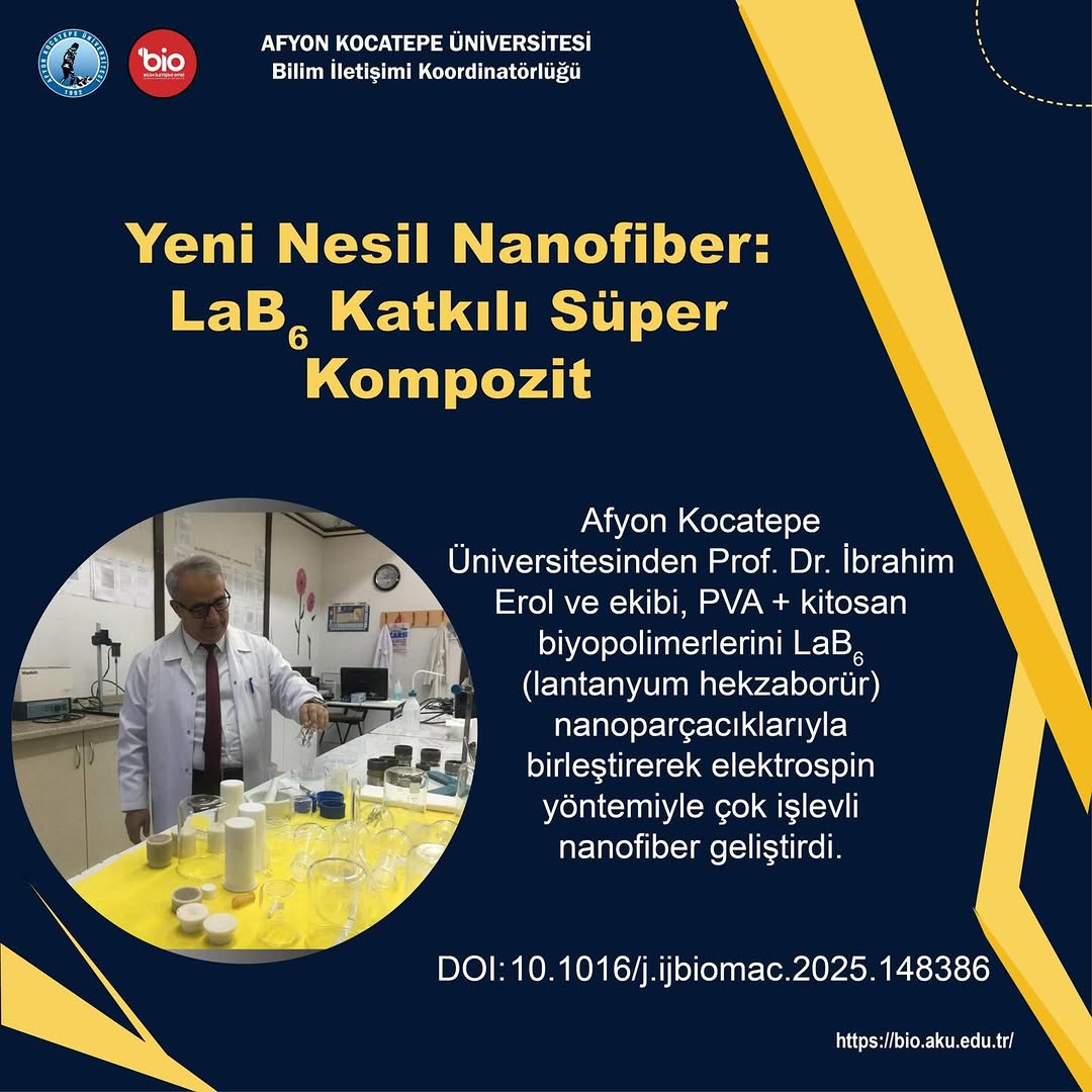 Afyon Kocatepe Üniversitesi'nden Yeni Nesil Nanofiber Gelişimi