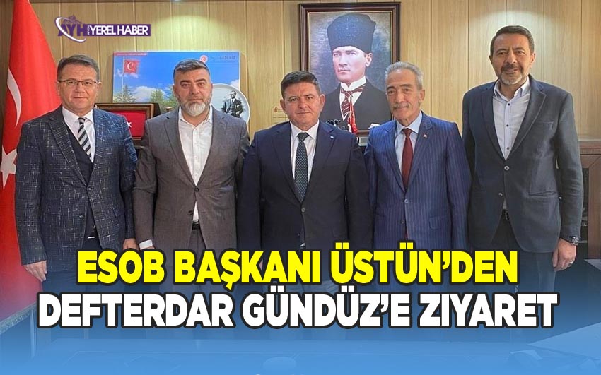 Afyonkarahisar Esnaf ve Sanatkârlar Odaları Birliği Başkanı Cengiz Üstün, Afyonkarahisar Defterdarı İbrahim Gündüz'ü Ziyaret Etti