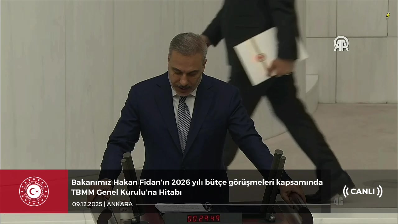 Bakanımız Hakan Fidan'ın 2026 Yılı Bütçe Görüşmeleri Kapsamında TBMM Genel Kurulu'na Hitabı
