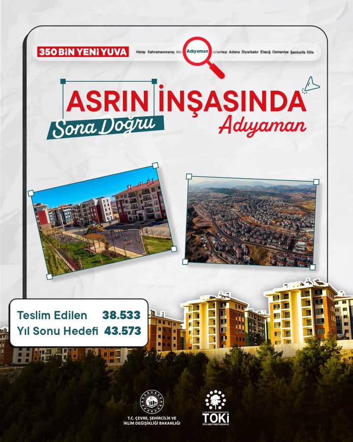 T.C. Çevre, Şehircilik ve İklim Değişikliği Bakanlığı'ndan Adıyaman Konut Projesi Açıklaması