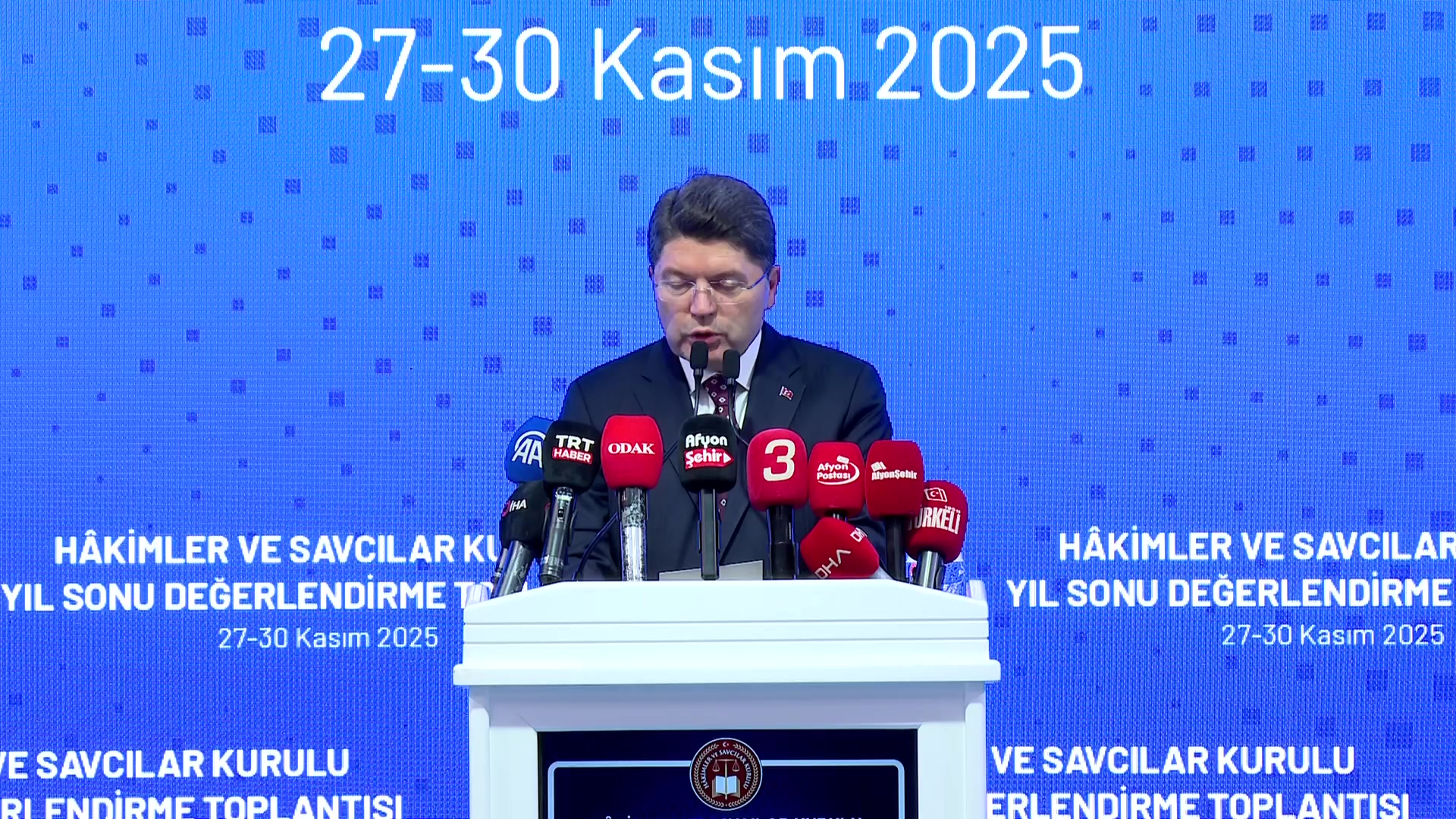 Adalet Bakanı Sayın Yılmaz Tunç, HSK Yıl Sonu Değerlendirme Toplantısında Canlı Yayında