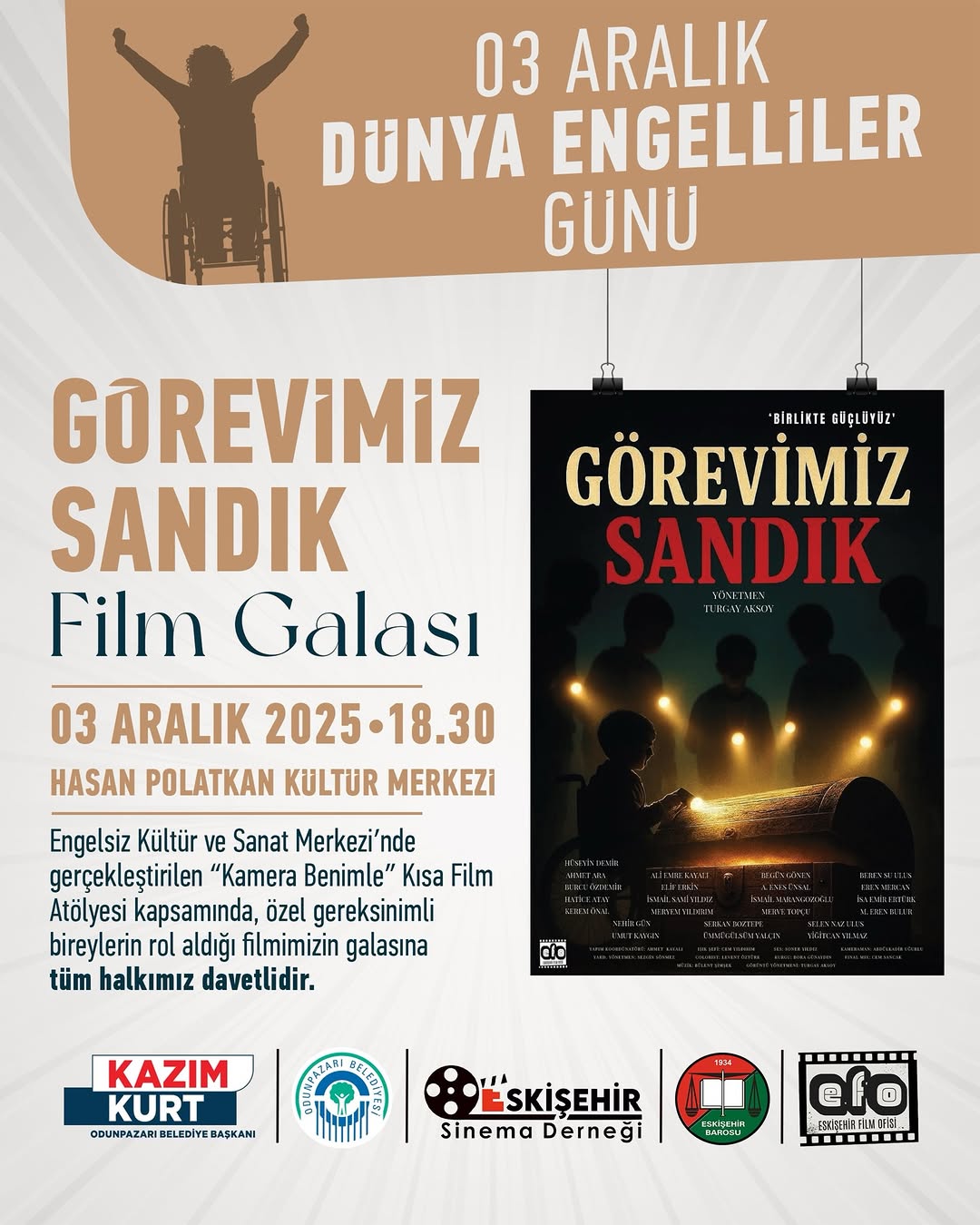 Odunpazarı Belediyesi'nden 3 Aralık Dünya Engelliler Günü Etkkinliği