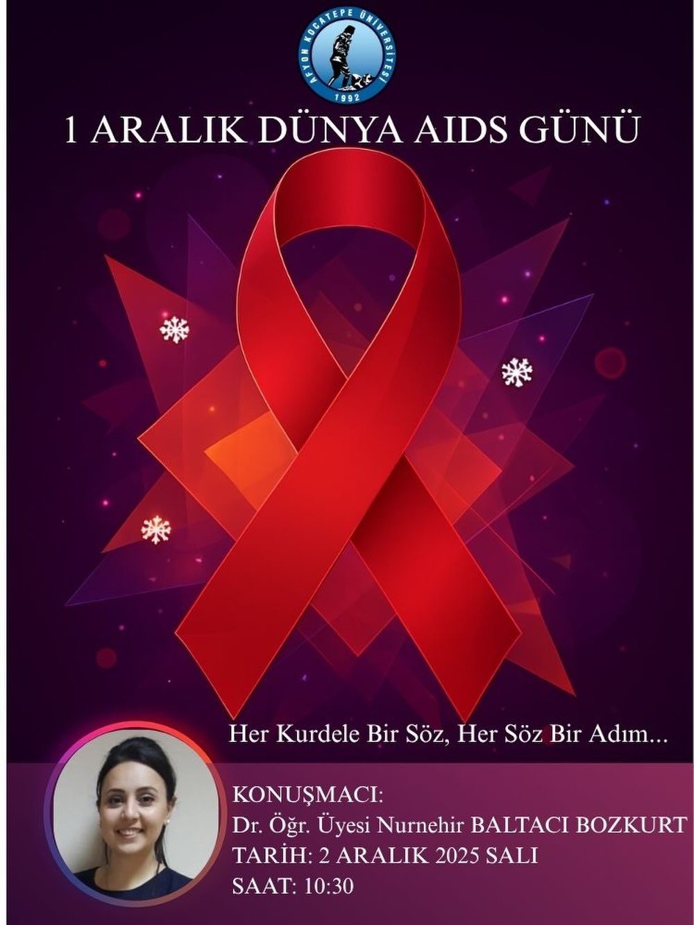 Afyon Kocatepe Üniversitesi'nden AIDS Günü Etkinliği