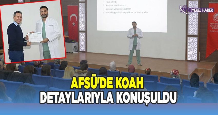 Dünya KOAH Günü'nde AFSÜ SBF Fizyoterapi ve Rehabilitasyon Bölümü'nden Önemli Etkinlik
