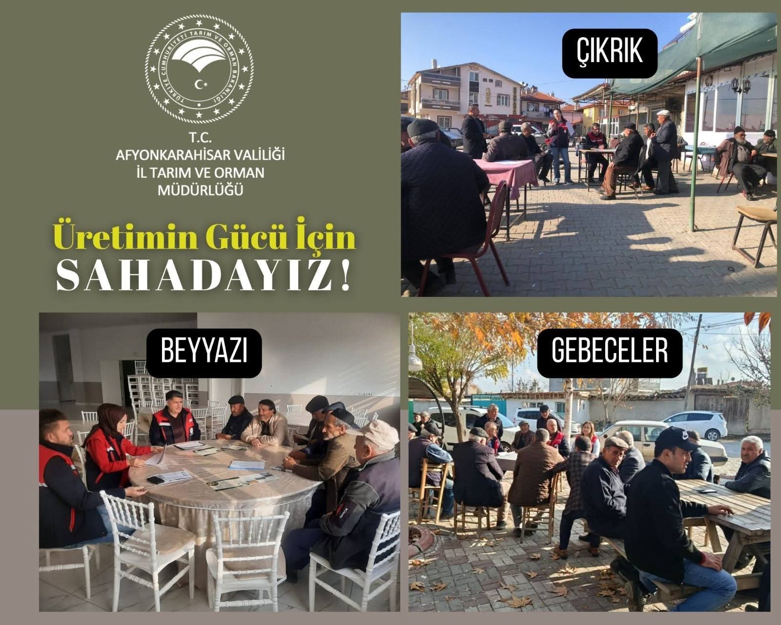 Afyonkarahisar İl Tarım ve Orman Müdürlüğü Tarım ve Hayvancılık Toplantılarına Devam Ediyor