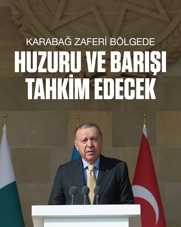 Türkiye Cumhurbaşkanı Recep Tayyip Erdoğan'dan İlham Aliyev ve Nikol Paşinyan'a Teşekkür