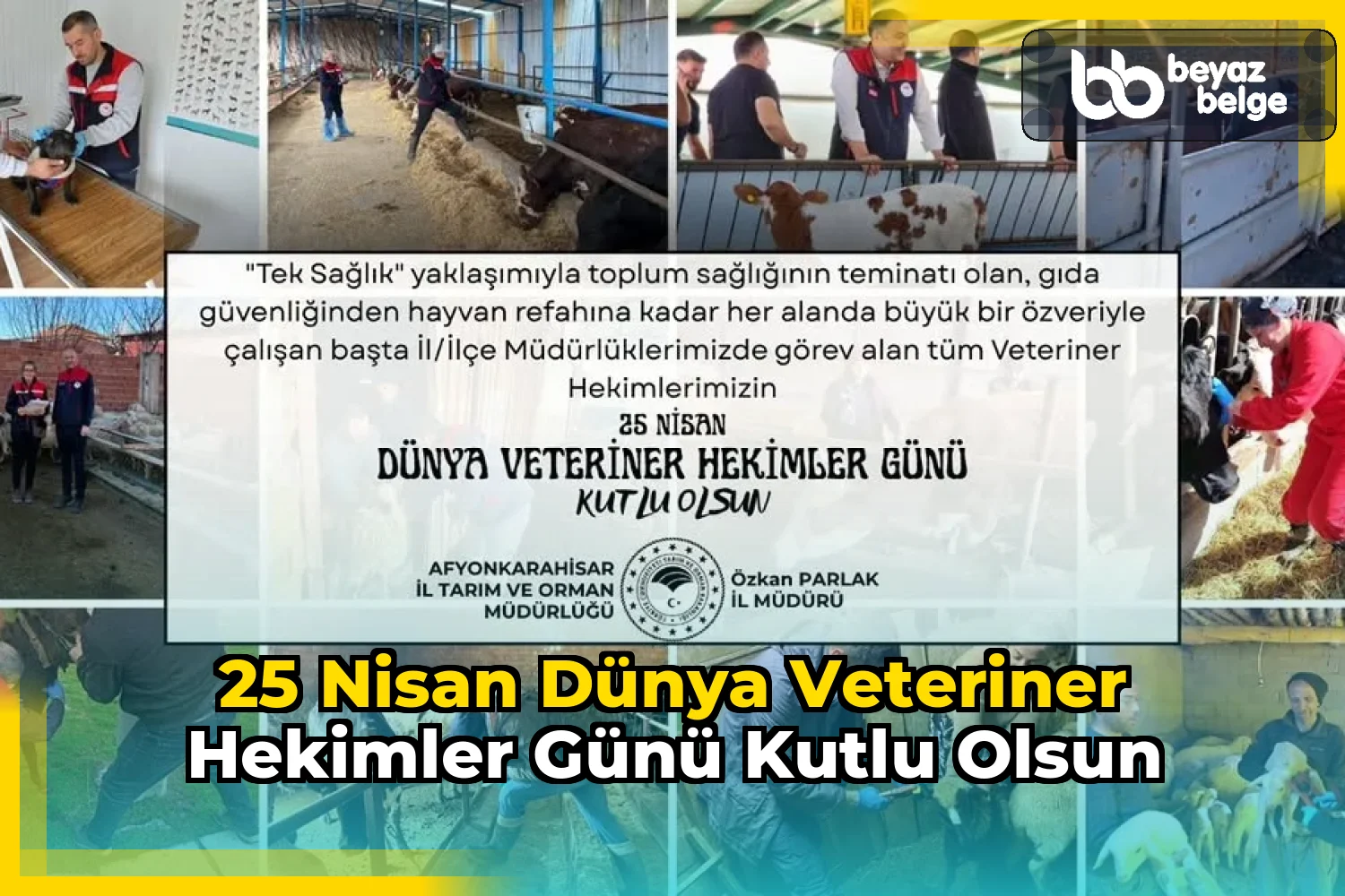 25 Nisan Dünya Veteriner Hekimler Günü Kutlu Olsun