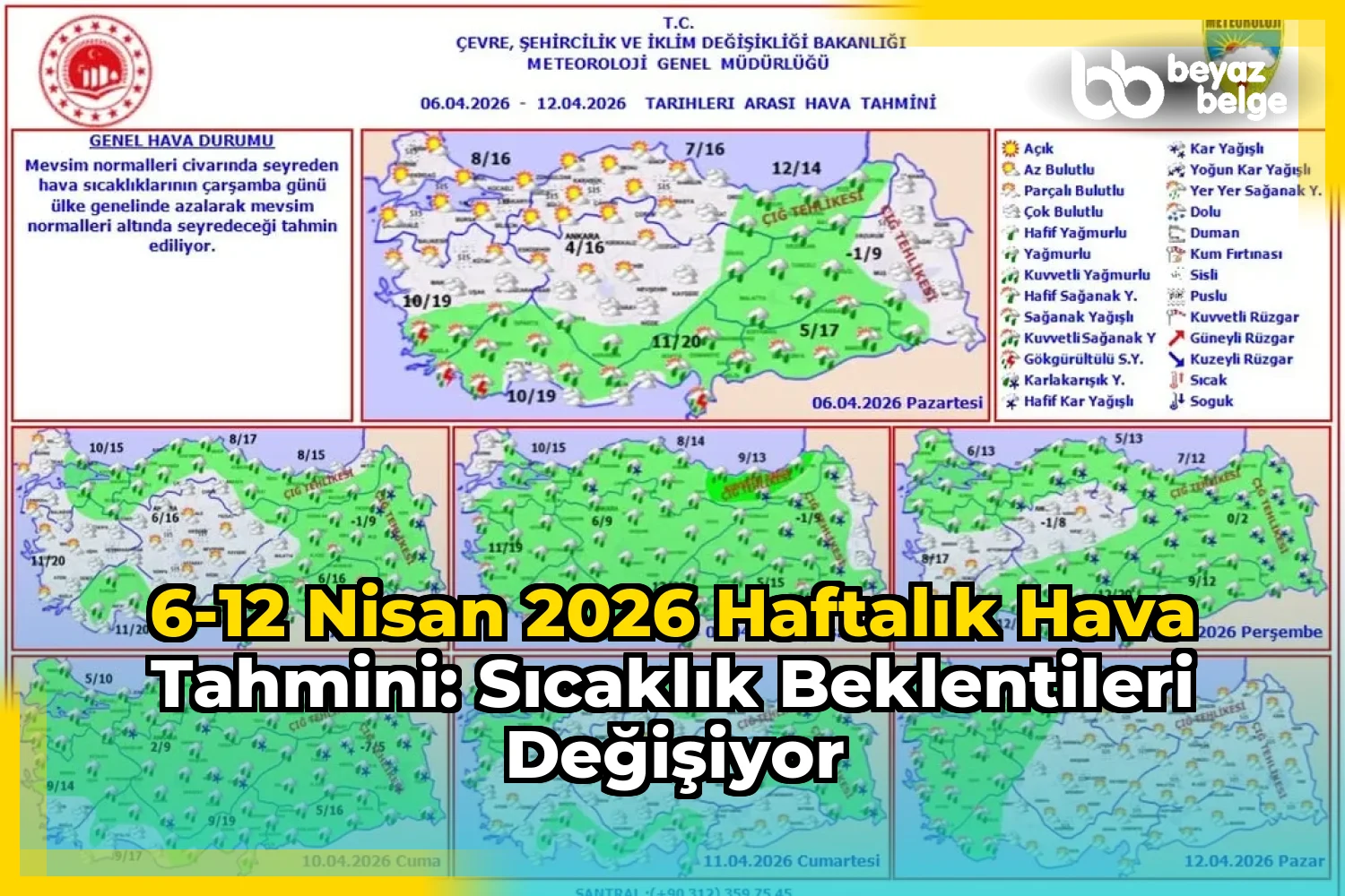 6-12 Nisan 2026 Haftalık Hava Tahmini: Sıcaklık Beklentileri Değişiyor
