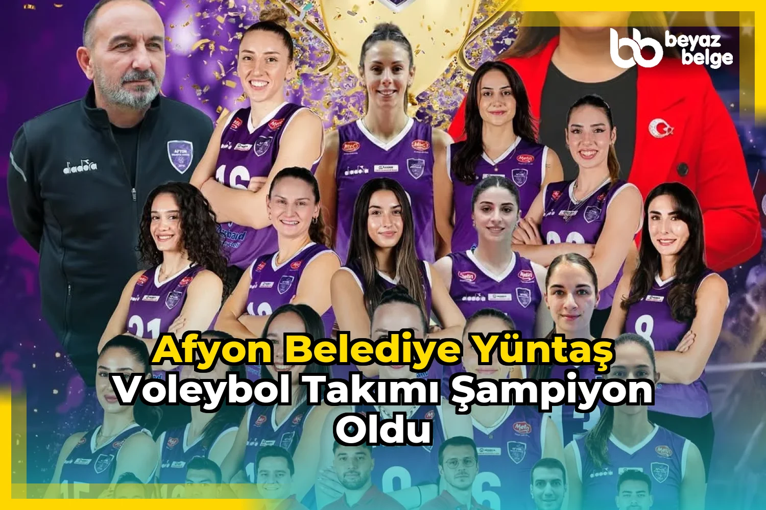 Afyon Belediye Yüntaş Voleybol Takımı Şampiyon Oldu