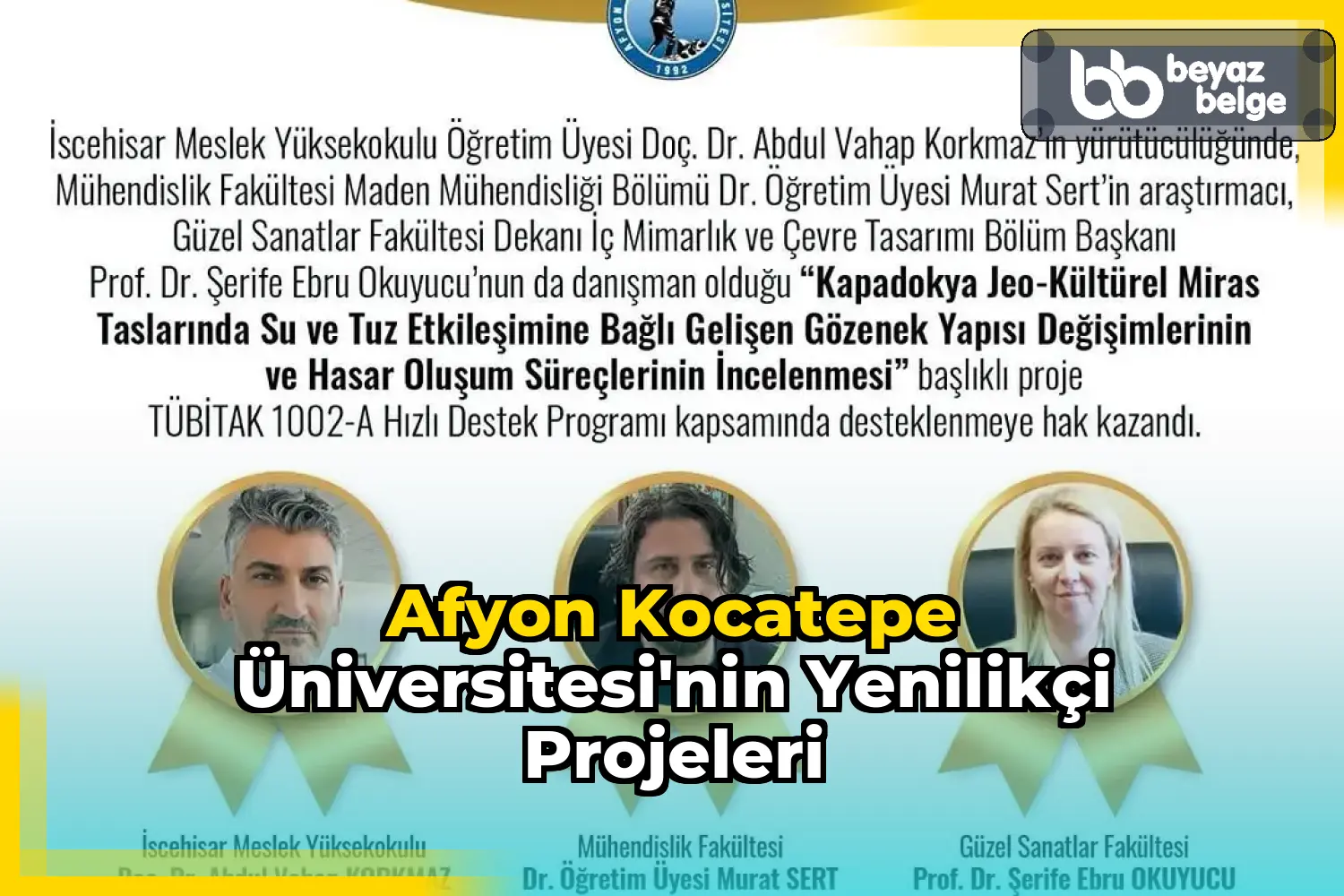 Afyon Kocatepe Üniversitesi'nin Yenilikçi Projeleri