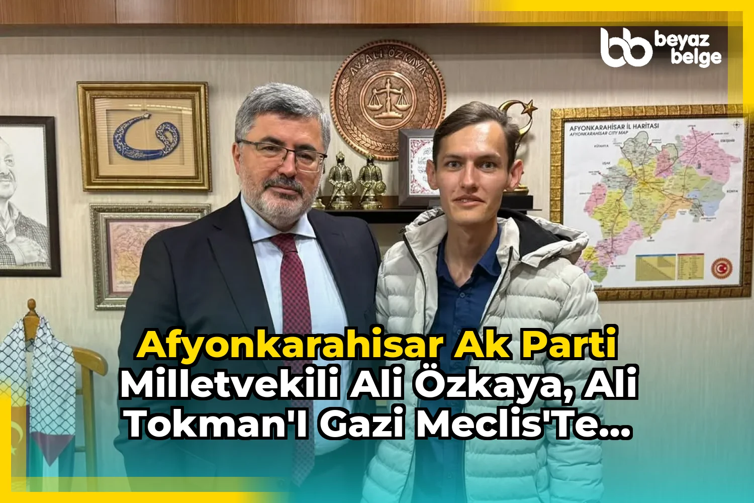 Afyonkarahisar AK Parti Milletvekili Ali Özkaya, Ali Tokman'ı Gazi Meclis'te Misafir Etti