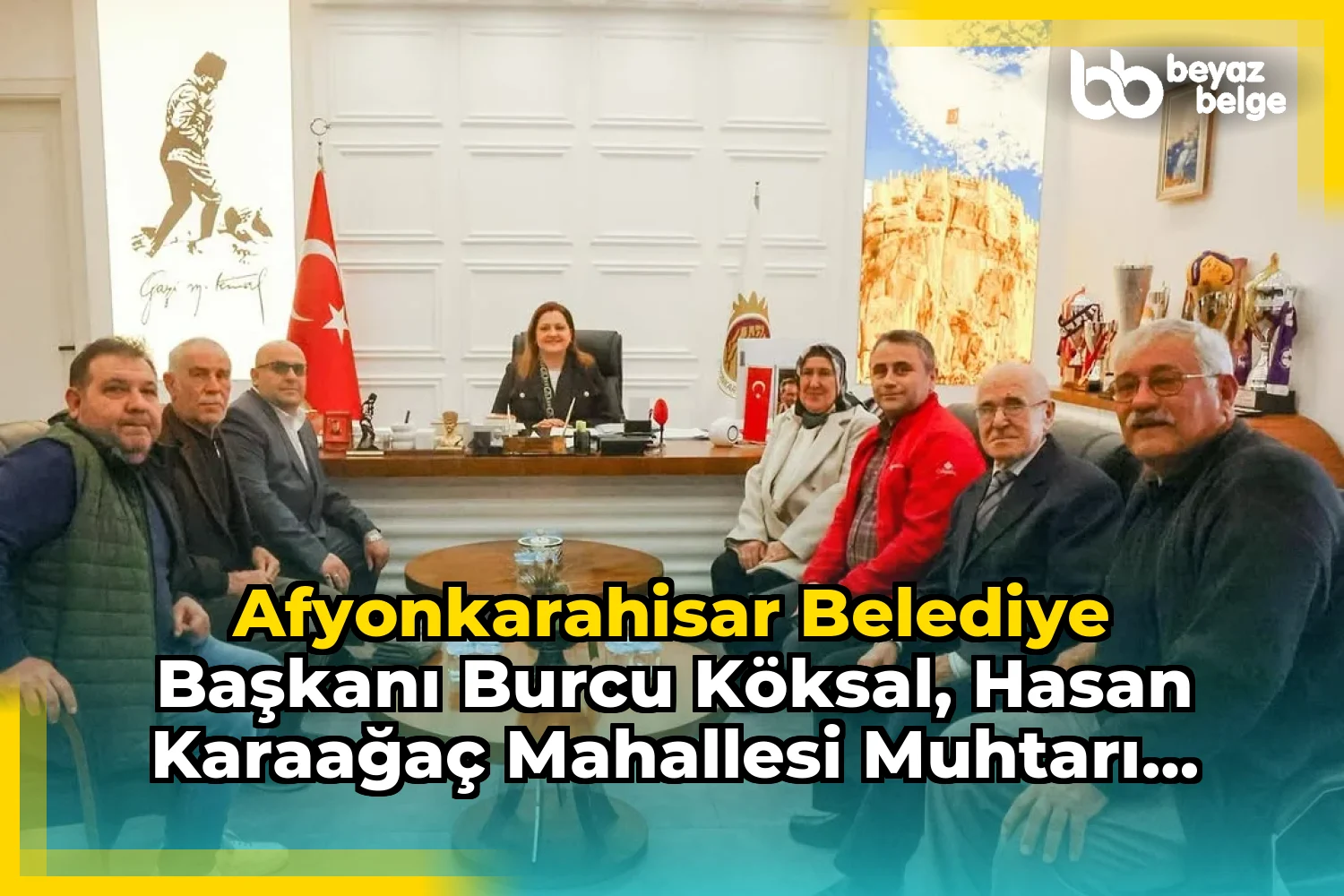 Afyonkarahisar Belediye Başkanı Burcu Köksal, Hasan Karaağaç Mahallesi Muhtarı İsmail Atam ve mahalle sakinleriyle buluştu