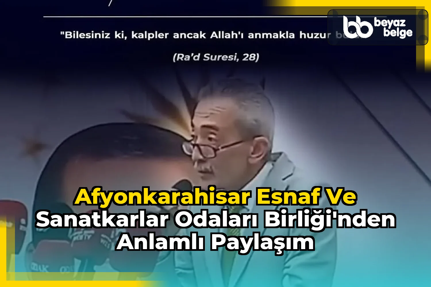 Afyonkarahisar Esnaf Ve Sanatkarlar Odaları Birliği'nden Anlamlı Paylaşım