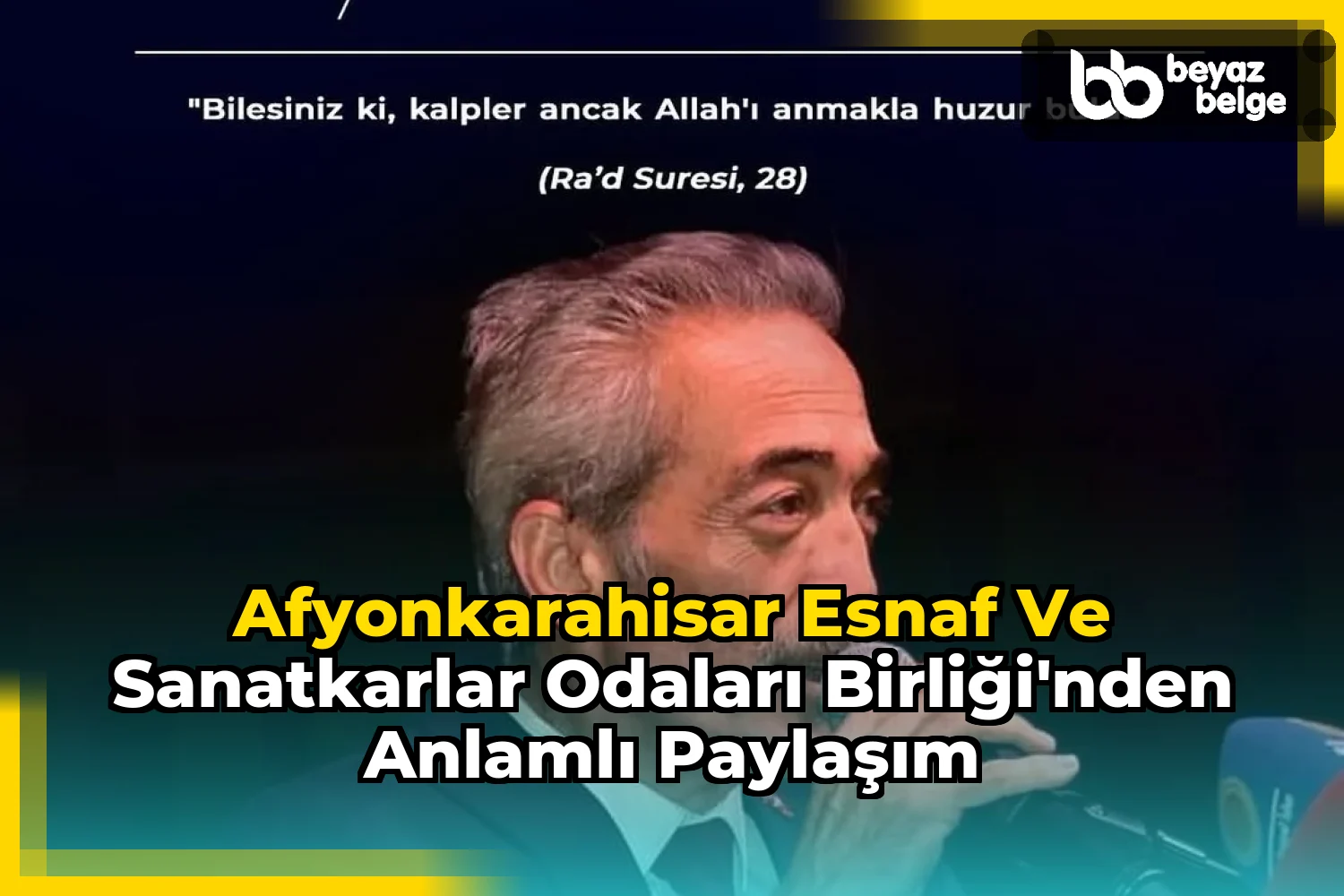 Afyonkarahisar Esnaf Ve Sanatkarlar Odaları Birliği'nden Anlamlı Paylaşım