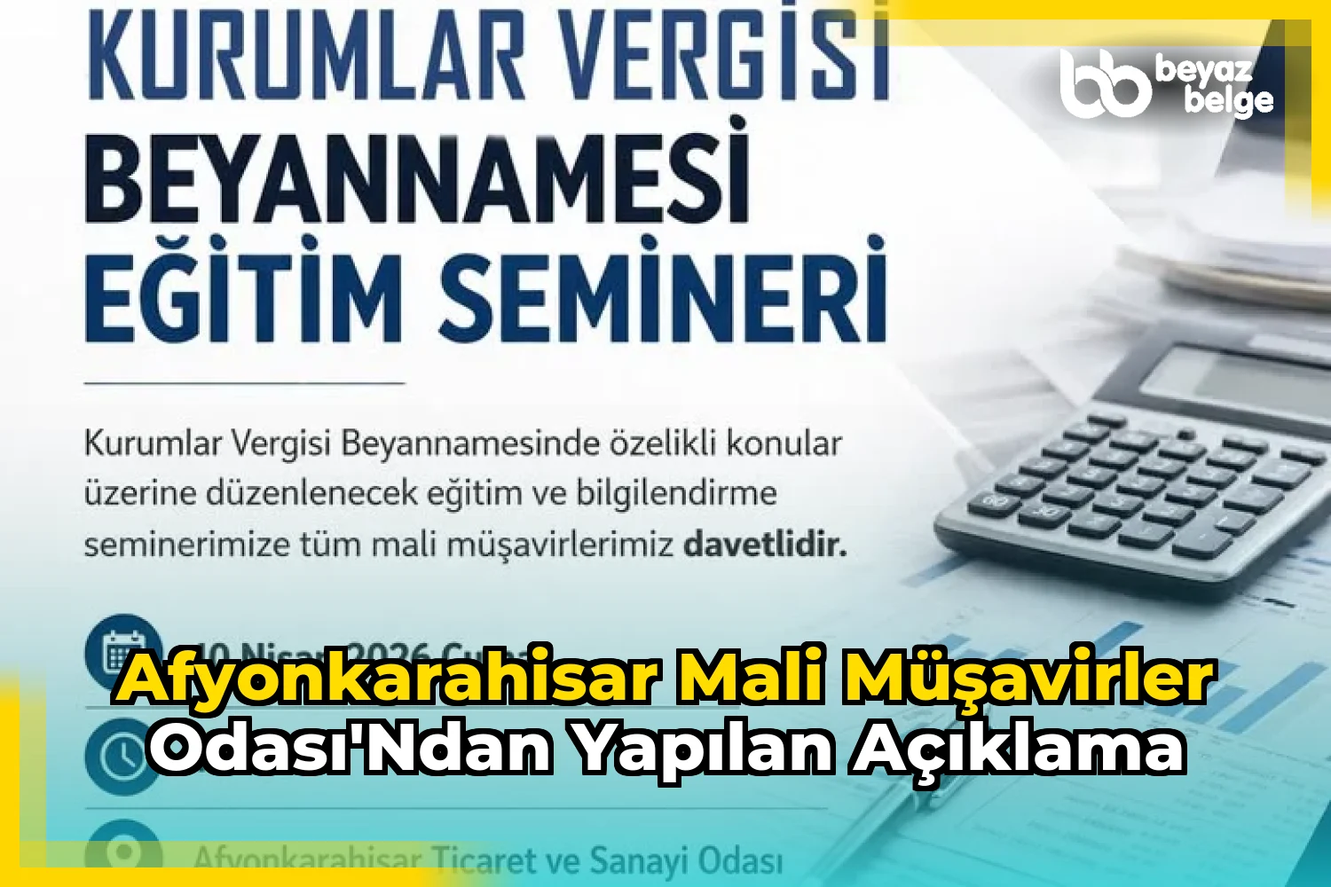 Afyonkarahisar Mali Müşavirler Odası'ndan Yapılan Açıklama