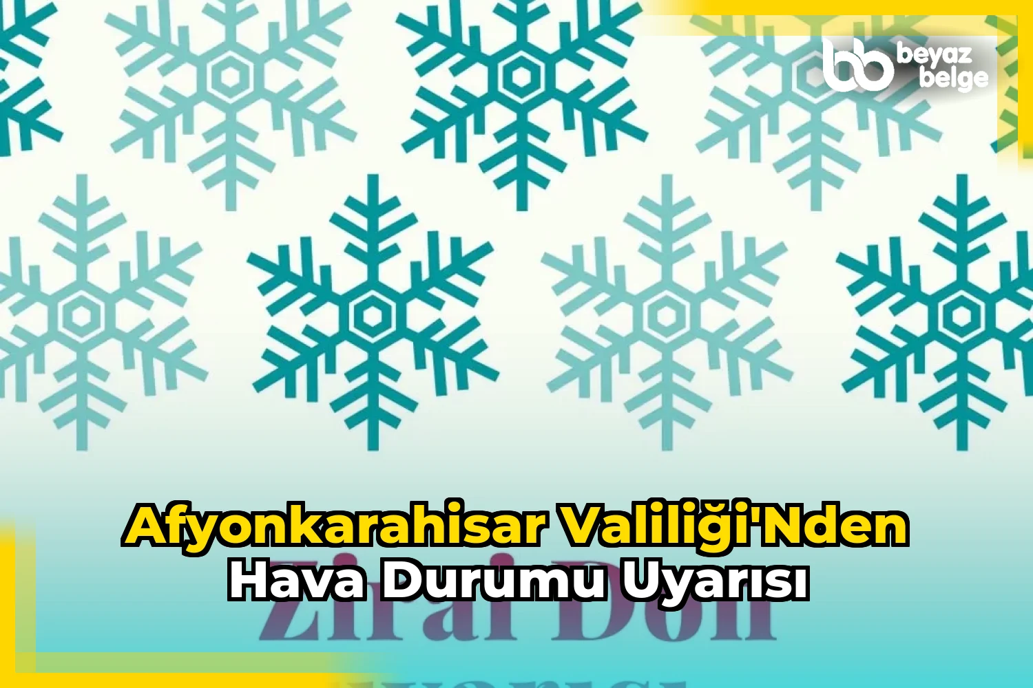 Afyonkarahisar Valiliği'nden Hava Durumu Uyarısı