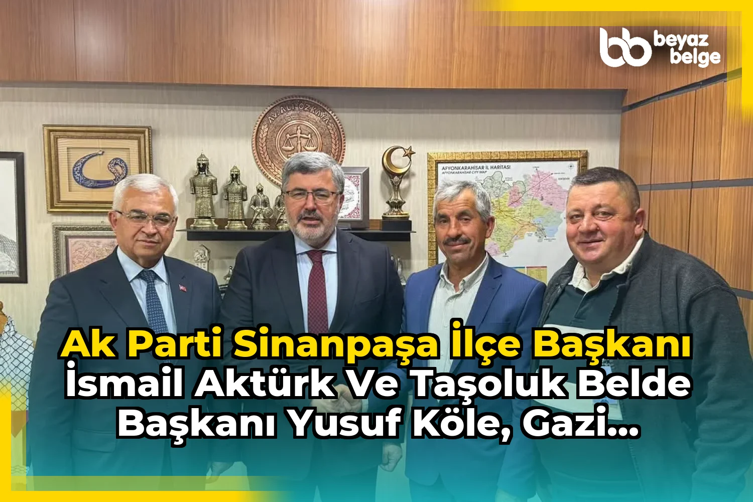 AK Parti Sinanpaşa İlçe Başkanı İsmail Aktürk ve Taşoluk Belde Başkanı Yusuf Köle, Gazi Meclis'te Misafir Edildi