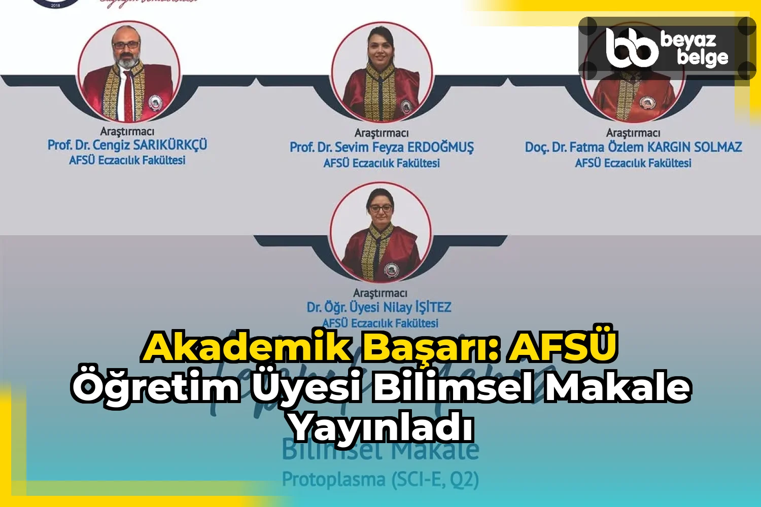 Akademik Başarı: AFSÜ Öğretim Üyesi Bilimsel Makale Yayınladı