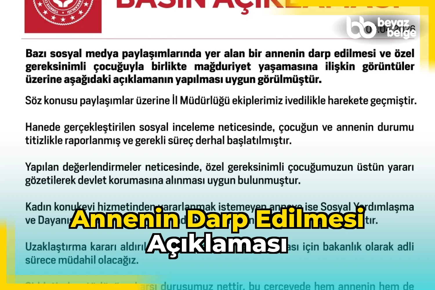 Annenin Darp Edilmesi Açıklaması