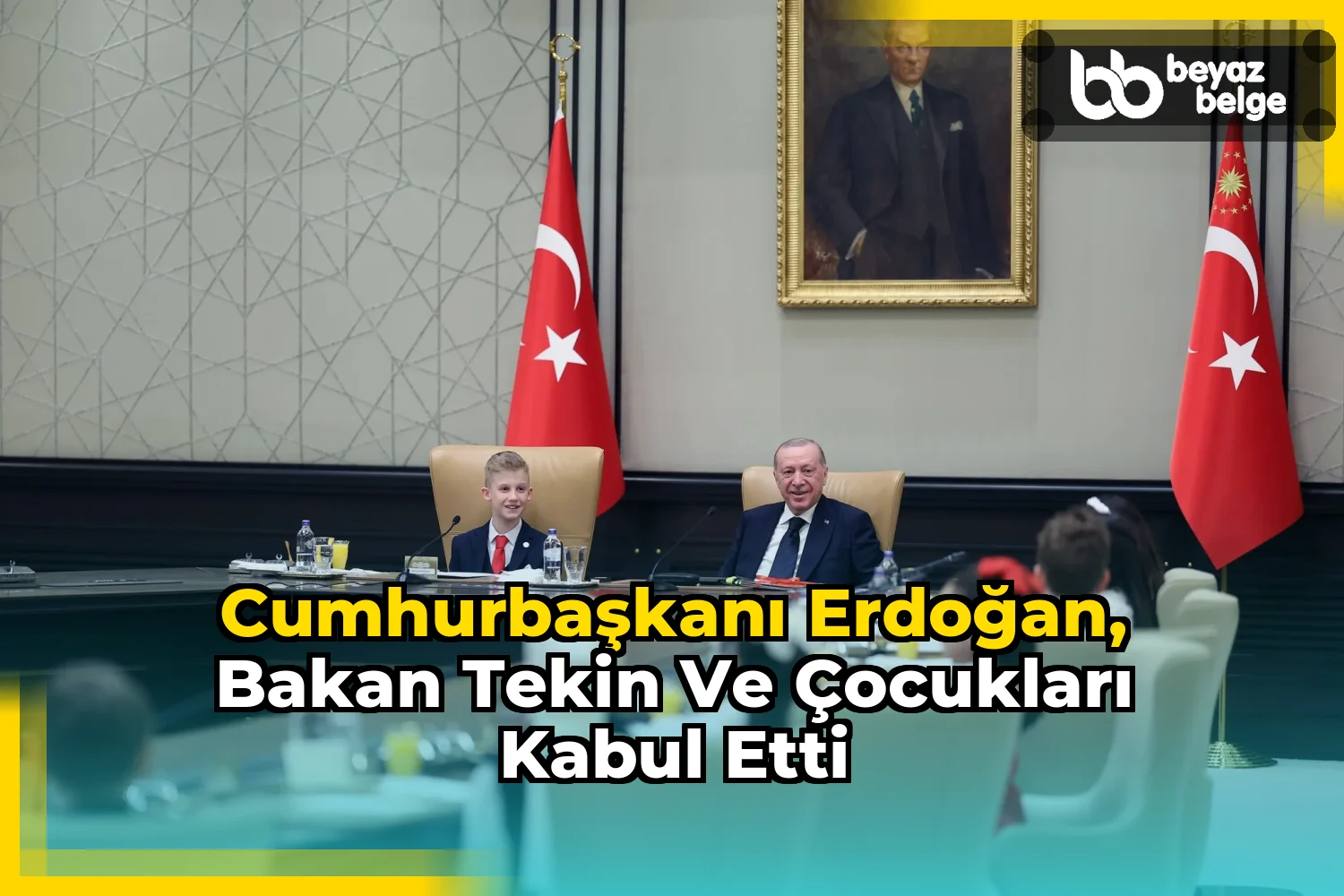 Cumhurbaşkanı Erdoğan, Bakan Tekin ve çocukları kabul etti