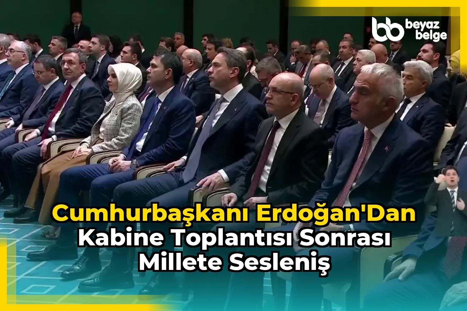 Cumhurbaşkanı Erdoğan'dan Kabine Toplantısı Sonrası Millete Sesleniş