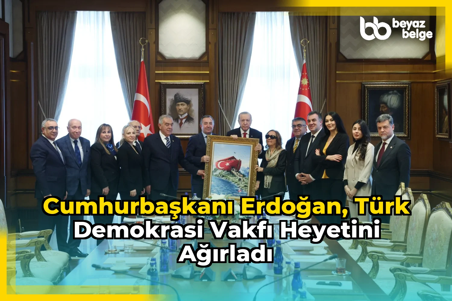 Cumhurbaşkanı Erdoğan, Türk Demokrasi Vakfı Heyetini Ağırladı