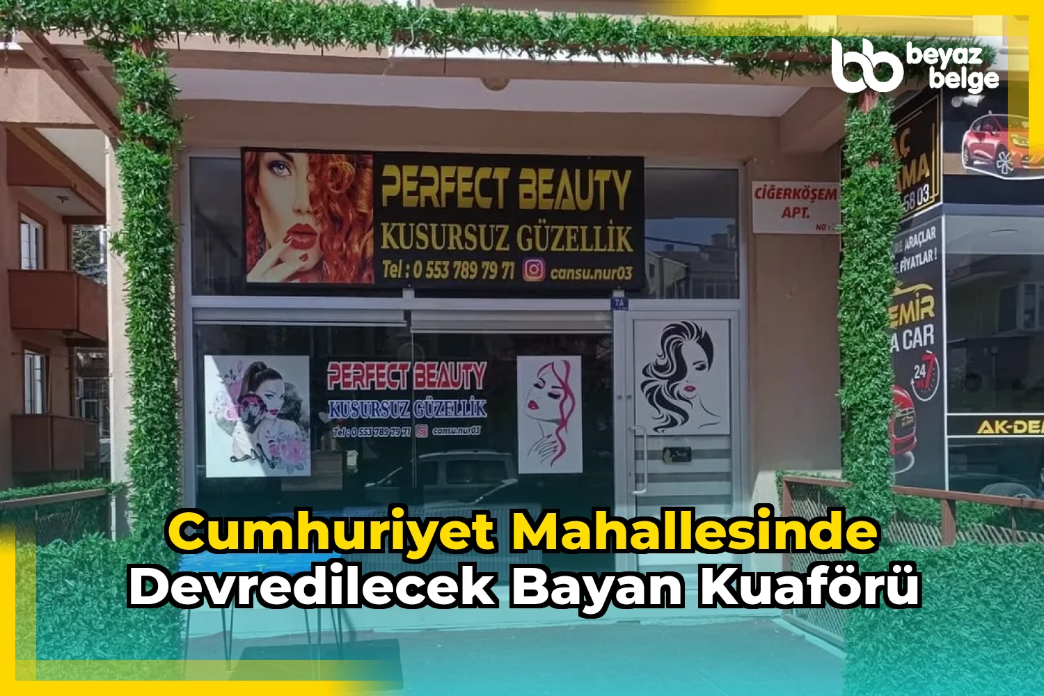 Cumhuriyet Mahallesinde Devredilecek Bayan Kuaförü