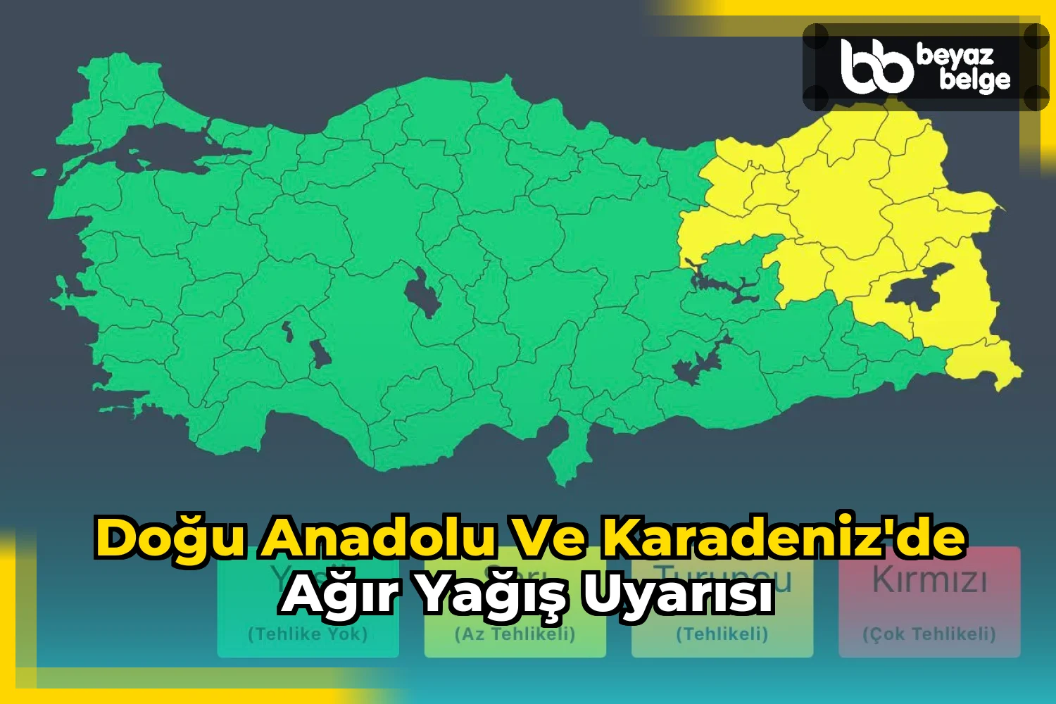 Doğu Anadolu ve Karadeniz'de ağır yağış uyarısı
