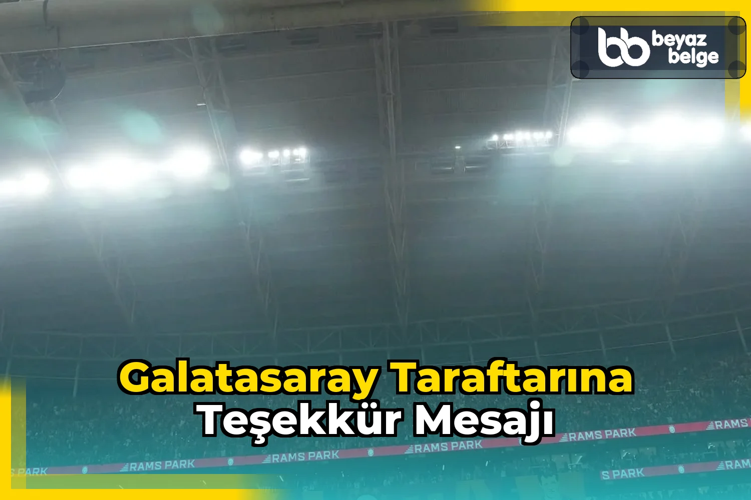 Galatasaray Taraftarına Teşekkür Mesajı